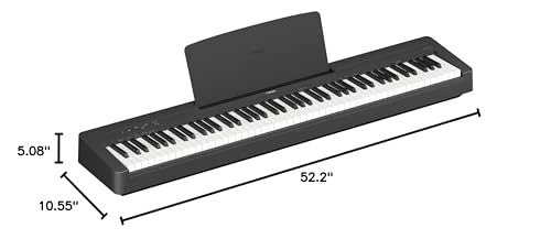 Piano Digital Yamaha P525 con 88 teclas ponderadas de madera, negro (P525B)