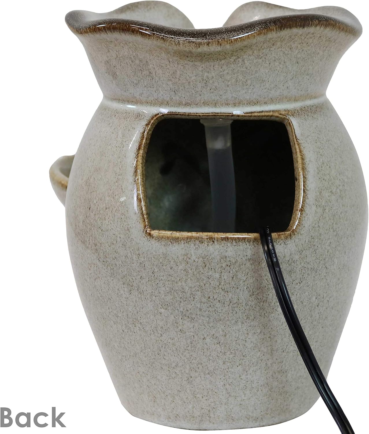 Fuente de Mesa Interior de Cerámica de 8 Pulgadas con Niveles Laterales en Cascada