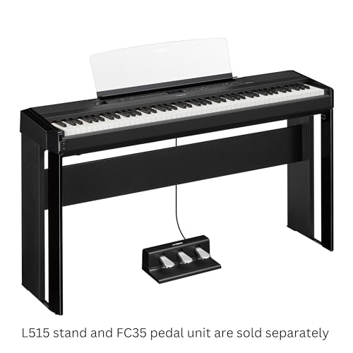 Yamaha P525 Digital Piano with 88 Weighted Wooden Keys, Black (P525B)