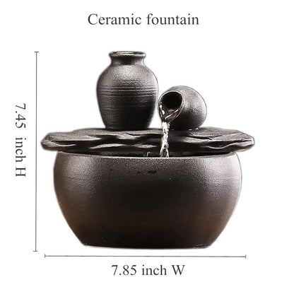 Ceramic Pot Tabletop Fountain